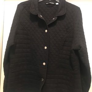 Black quilted jacket